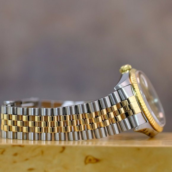 MEN'S ROLEX DATEJUST FACTORY CHAMPAGNE DIAMOND DIAL WITH ORIGINAL BOX AND PAPERS - Picture 8 of 12